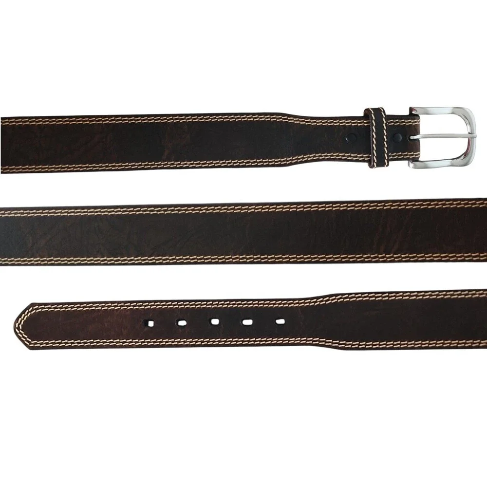 Ranger Belt Company WF-39 Distress Brown Leather Tapered Belt Size , 42, 46